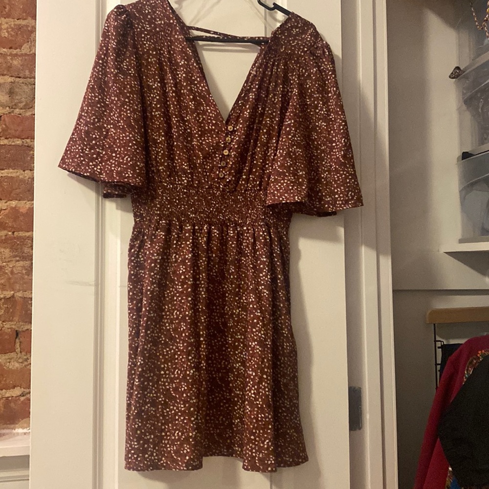 Boutique floral dress with button front